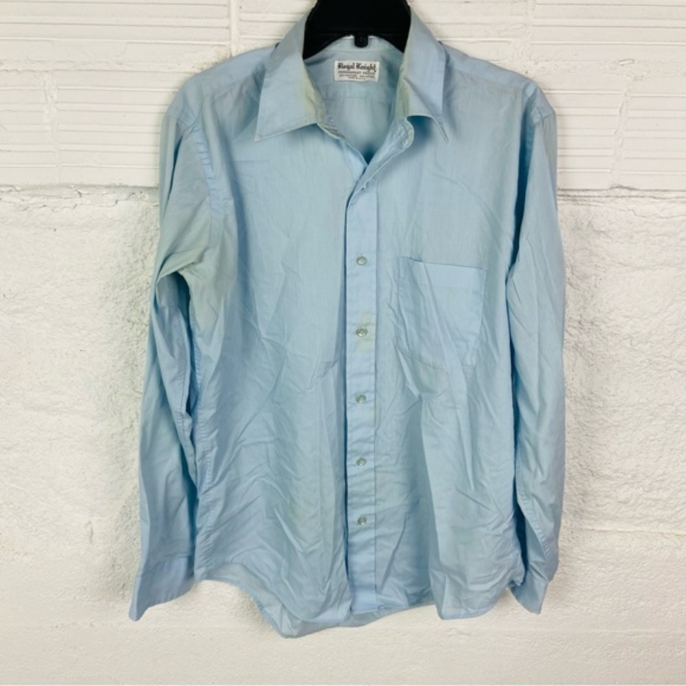Royal Knight full cut single needle tailoring permanent press Light Blue Shirt